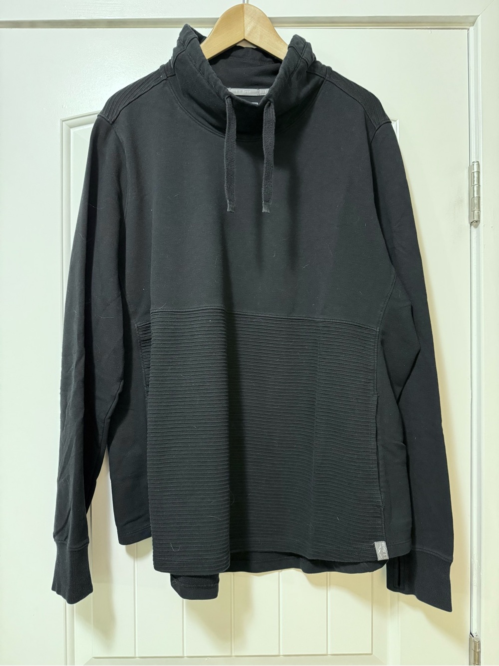 L.L.Bean Cozy Mixed-Knit Pullover in Black 3X